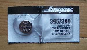 Energizer 395 399 29SR927SW SR927W Watch Battery 1.55V 039800111050 