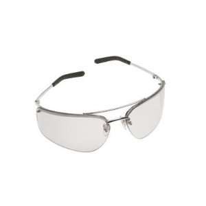3M Metaliks Safety Glasses With Polished Metal Silver Frame And Clear 