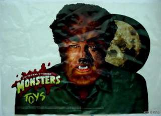 VINTAGE BURGER KING WOLFMAN UNIVERSAL MONSTERS TOYS WINDOW STORE 