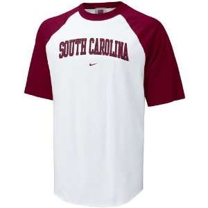  Nike South Carolina Gamecocks White Classic Raglan T shirt 