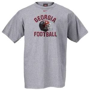  Nike Georgia Bulldogs Grey Football Helmet T shirt Sports 