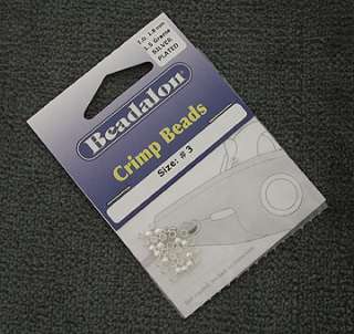 NEW Beadalon Silver Plated Size #3 Crimp Beads 3mm LOT  
