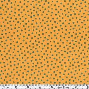  45 Wide Color Vibrations Polka Dot Blue/Gold Fabric By 