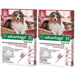  ADVANTAGE II Dog Flea Control 21 55 lbs Red 12 Month Pet 