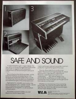 1978 WLM Organs vintage musical instrument ad  