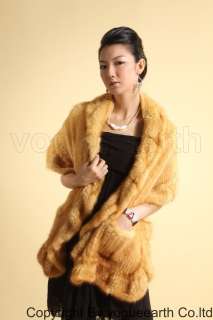411 new real mink fur 5 color cape/wrap/coat/vest/shawl  