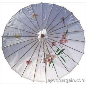 White Asian Parasol 22in 