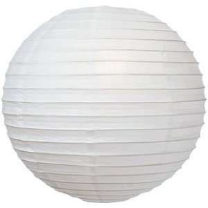 Parallel Ribbed White 8 Inch Round Paper Lantern  Kitchen 