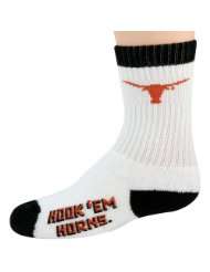 NCAA Texas Longhorns Toddler White Black Low Cut Socks