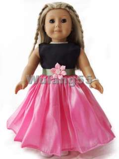 Handmade Floral Party Dress fits 18 American Girl doll  