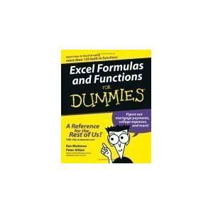  Excel Formulas and Functions For Dummies [Paperback] Ken 
