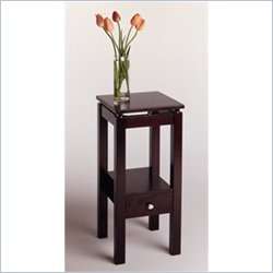 Winsome Linea Brown Wood End w/Chrome s Accent Table 021713927149 