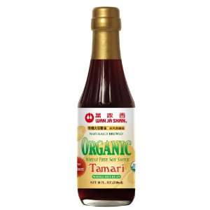 Wan Ja Shan Organic Less Sodium Wheat Free Tamari 10oz (Pack of 12 