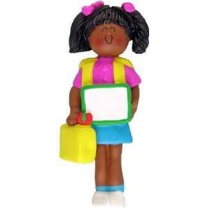  2388 African American First Day of School Girl 