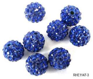 10 20pc 10mm CZ Disco Ball Pave Crystal Rhinestone Spacer Beads DIY 
