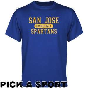  San Jose State Spartans Custom Sport T shirt   Royal Blue 