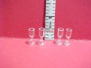 Wine Glasses (4) HB008 Dollhouse Miniature  