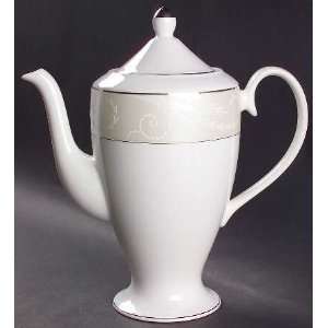  Nikko Pearl Ariel Tea/Coffee Pot, Fine China Dinnerware 