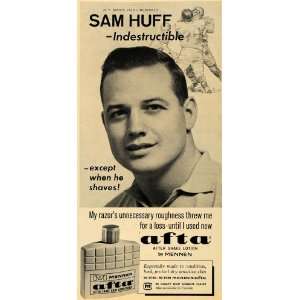 1963 Ad Mennen Afta After Shave Sam Huff Man Essentials   Original 