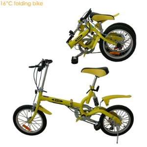  16 Brand New Zport Folding Bike   Yellow Sports 