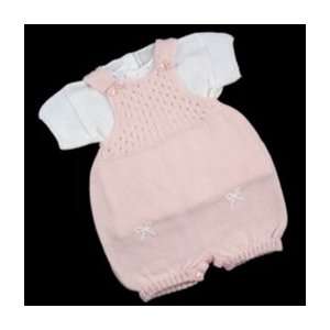  2 pc Overall Set   Afton, Pink, 6 9 mo (16 20 lbs) Baby