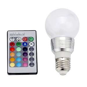  Theluckleds 3Watts E27 RGB Multi Color Change LED Bulb 