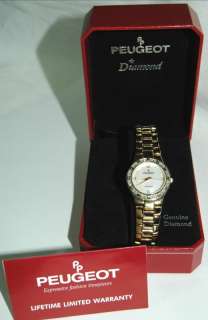 Peugeot Genuine Diamond & Mother of Pearl Ladies Wrist Watch Original 