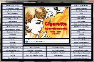 Cigarette Ads & TV Commercials DVD ROM (Lucky Strike Pall Mall 
