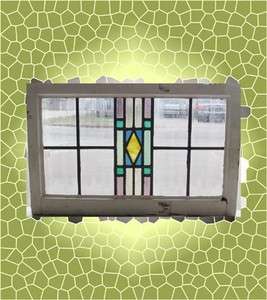 Antique Stained Glass Window 6 color Craftsman Style  