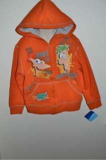 Phineas and Ferb Sweatshirt Hoodie Shirt Jacket 4 5 6 7 8 10 12 14 16 