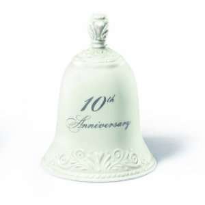  Russ 10th Anniversary Porcelain Bell, 4 Inch