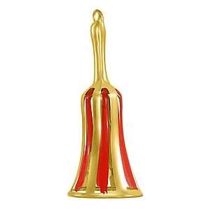  Red/Gold Glass Bell Ornament