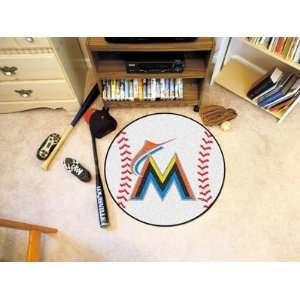  Miami Marlins MLB Baseball Round Floor Mat (29) Sports 