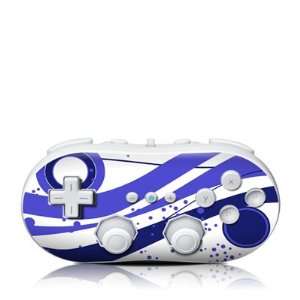  Fantasy Blue Design Skin Decal Sticker for the Wii Classic 