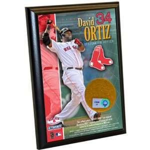  David Ortiz Plaque with Used Game Dirt   4x6 Patio, Lawn 
