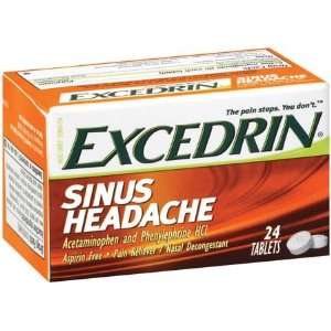 com Excedrin Sinus Headache Pain Reliever / Nasal Decongestant Sinus 