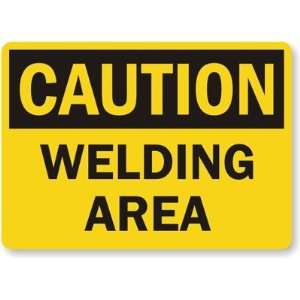  Welding Area Aluminum Sign, 14 x 10
