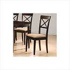 Wildon Home Crawford Cross Back Side Chair in Rich Cappuccino Set of 