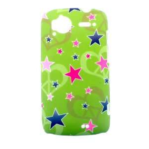  T Mobile HTC SENSATION 4G Green Stars HARD PROTECTOR COVER 