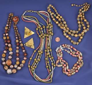 Pc Lot of Costume Jewelry Beaded Necklaces & Earrings  