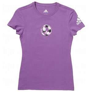  adidas Womens Layers Crew Neck T Shirts Royal/White/Orchid 