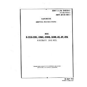  Wright R 3350 30W Aircraft Engine Service Manual Wright R 