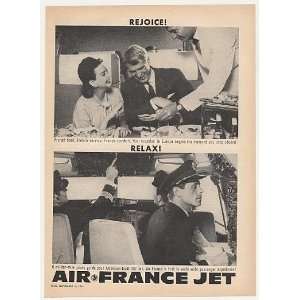   France Airline 707 Jet Pilot French Service Print Ad