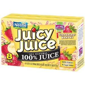 Juicy Juice Box Strawberry Banana 8 ct   4 Pack  Grocery 