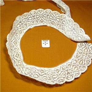 Wide Lace Ivory Fabric Trim