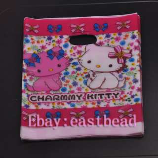 FREE SHIP 50pcs Kitty Plastic Gift Bags EB6983 180mm  