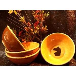  Western Silhouette Cereal Bowls Set OF 4