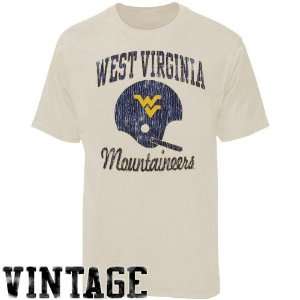 West Virginia Mountaineers Stone Football Super Soft Vintage T shirt