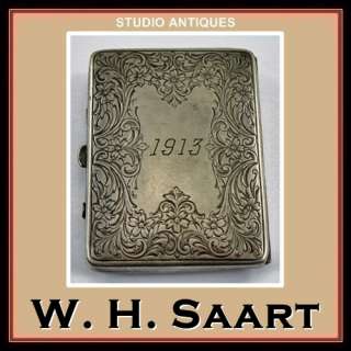 SAART WHS CO Antique GERMAN SILVER COIN PURSE Vintage 1913 
