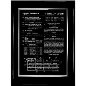  Black Piano Patent Plaque